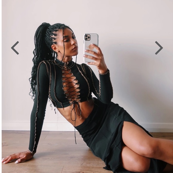 Verge Girl Tops - Verge Girl Open Your Mind Lace Up Top